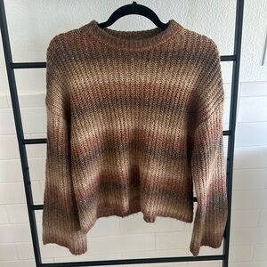 Brown ombré long sleeve sweater